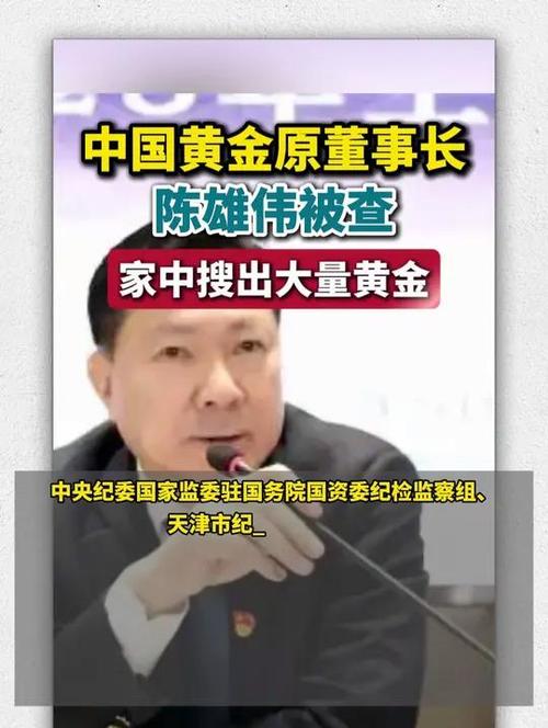 陈雄伟被查：前中国黄金董事长落马